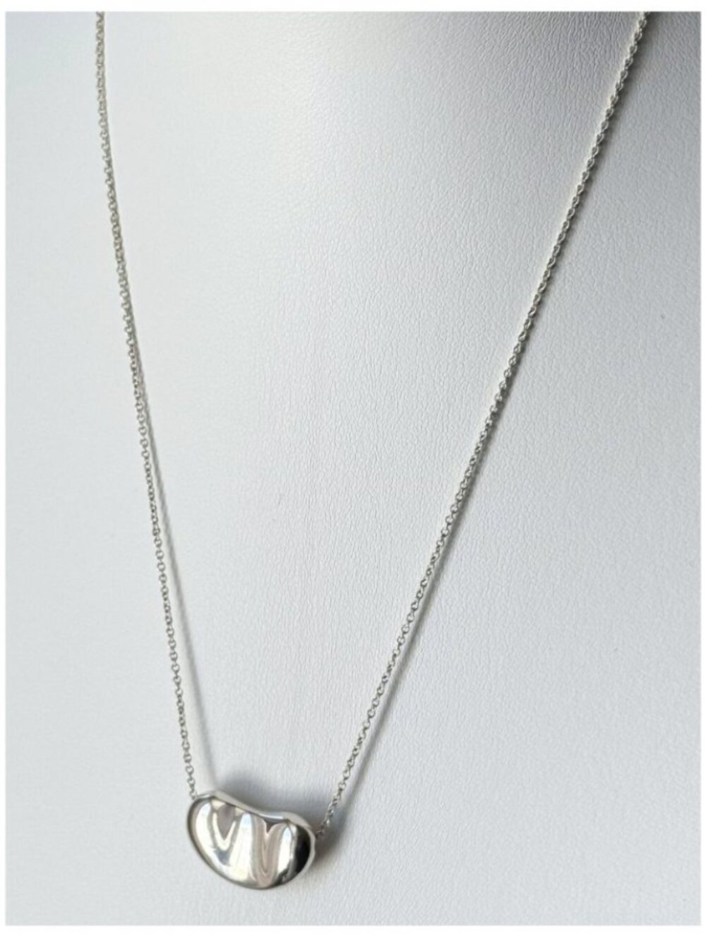 Tiffany & Co. Elsa Peretti Bean 18mm Sterling Silver Necklace